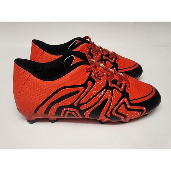 Dream Pairs Youth Soccer Cleats Red Black Swirls/Silver Specks Size US 5 - Picture 8 of 15